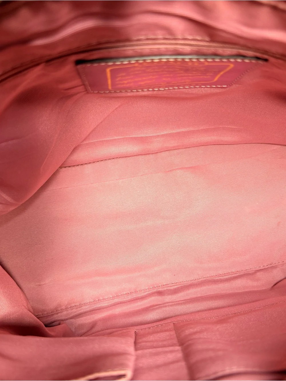 Coach Pink Trim Signature Canvas Tote Bag Y2K